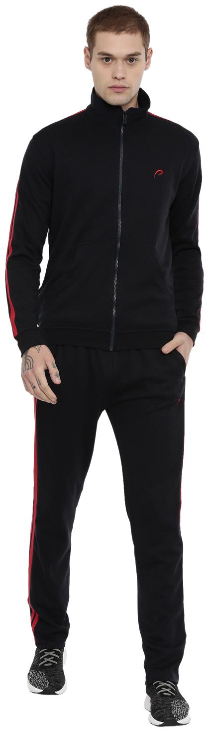 

Proline Men Black Solid Regular Fit Track Suit