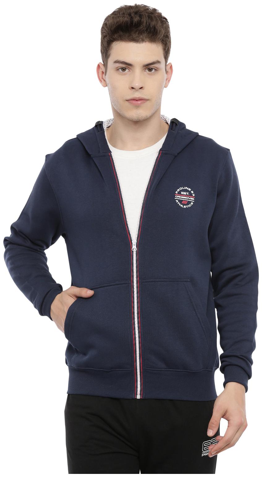 

Proline Men Blue Hooded Sweatshirt