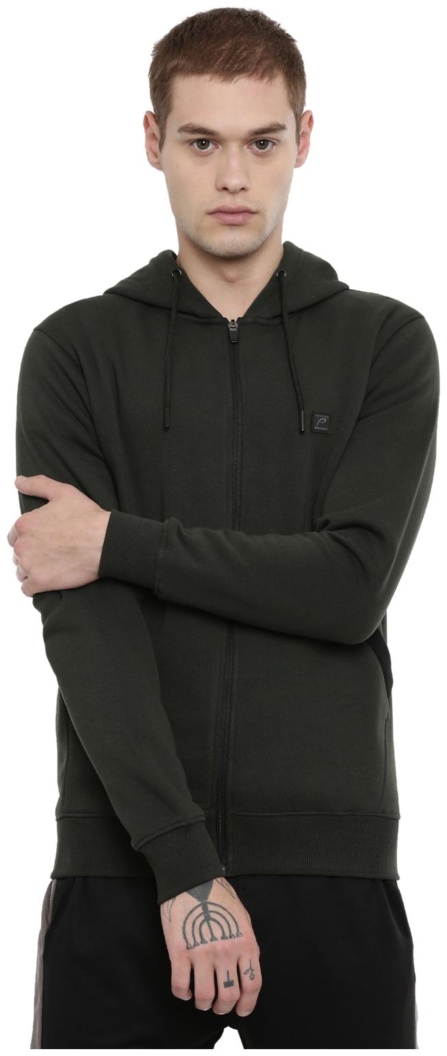 

Proline Men Green Hooded Hoodie
