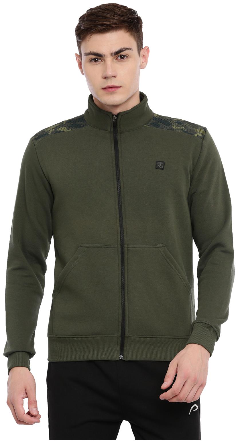 

Proline Men Green High neck Sweatshirt