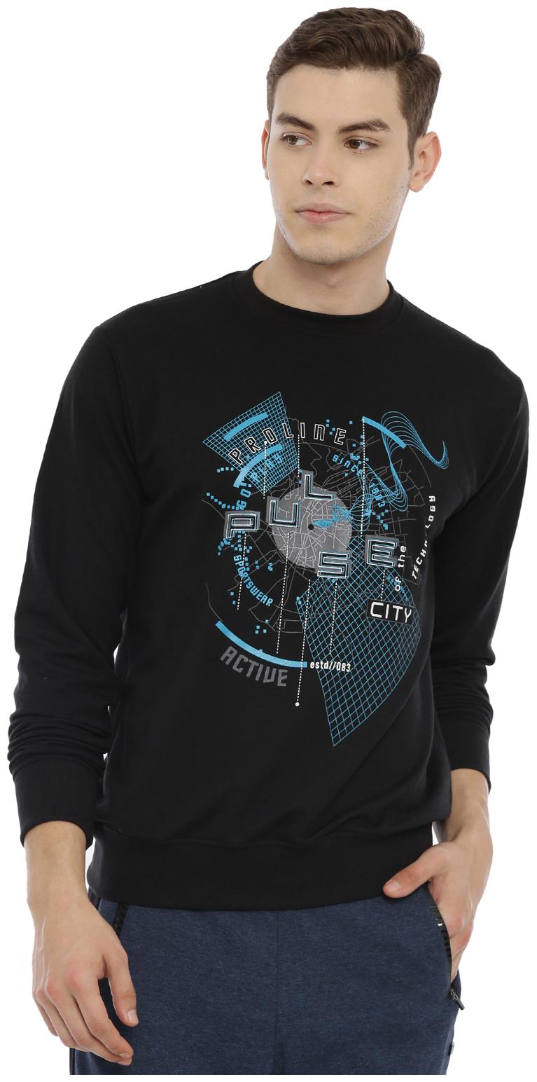 

Proline Men Black Round neck Sweatshirt