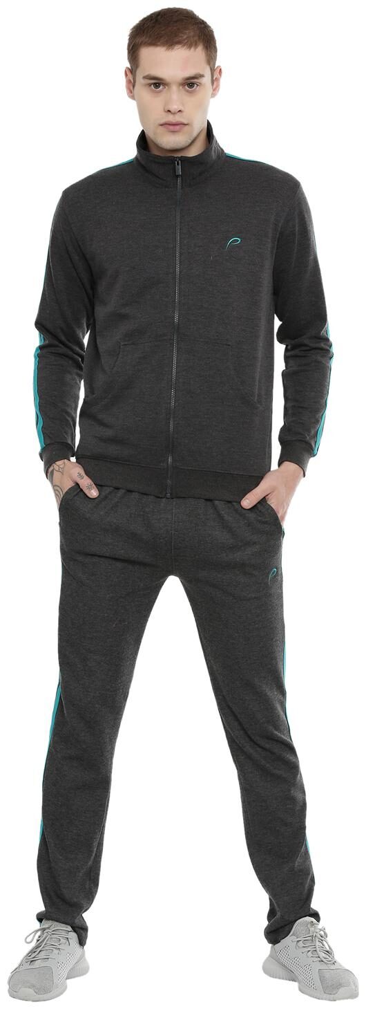 

Proline Men Grey Solid Regular Fit Track Suit