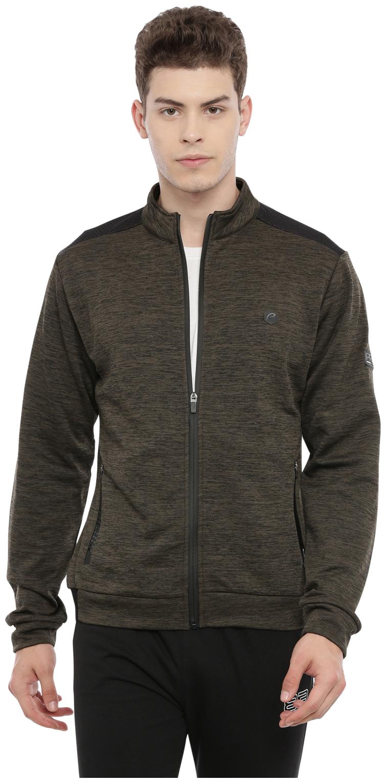 

Proline Men Green Polyester Solid Sweatshirt