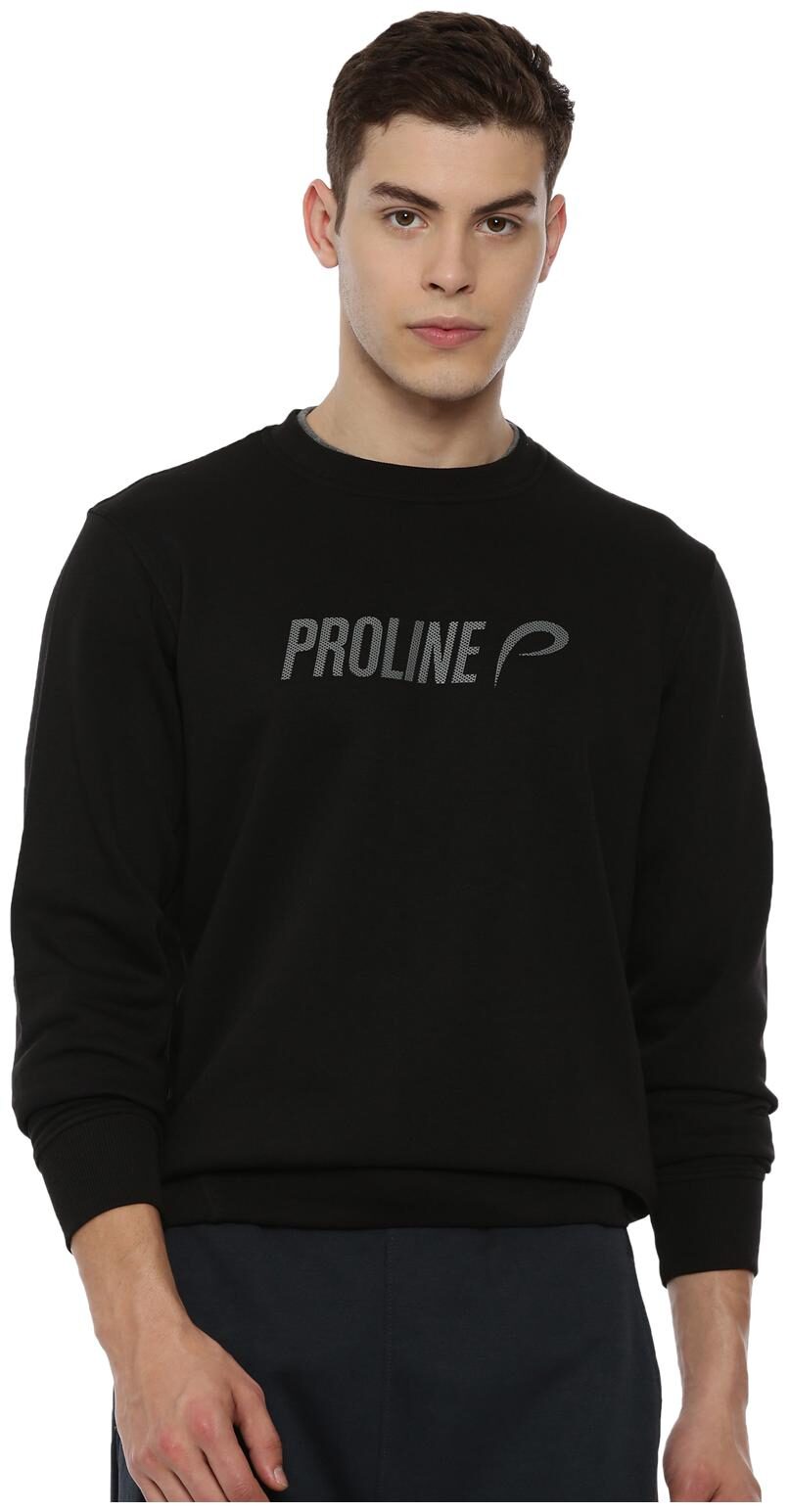 

Proline Men Black Round neck Sweatshirt