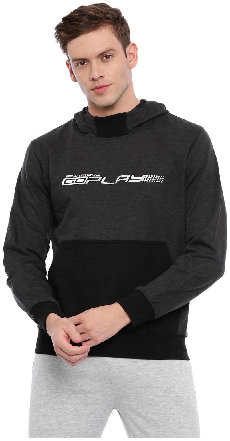 

Proline Men Grey Hooded Hoodie