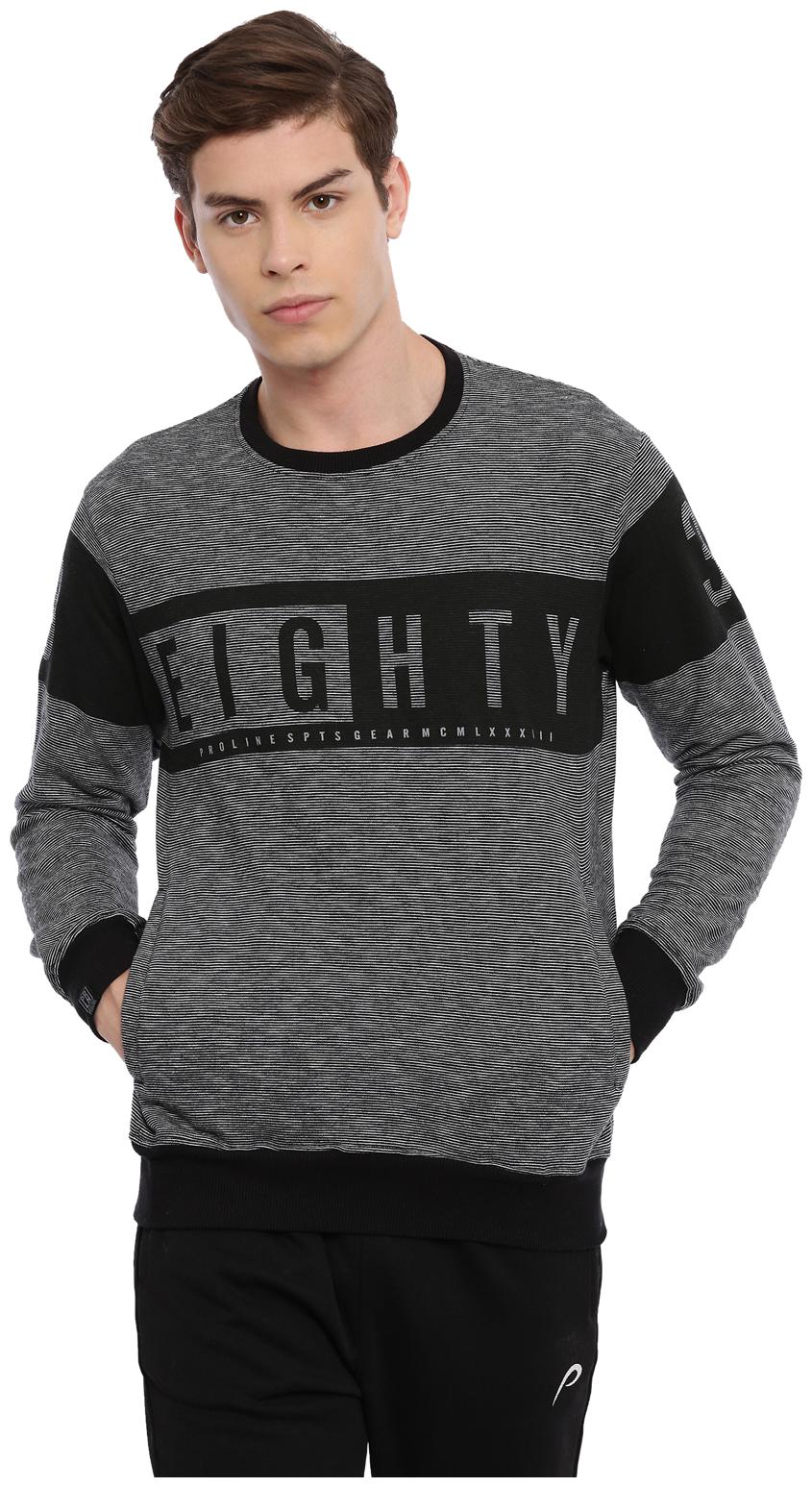 

Proline Men Black Round neck Sweatshirt