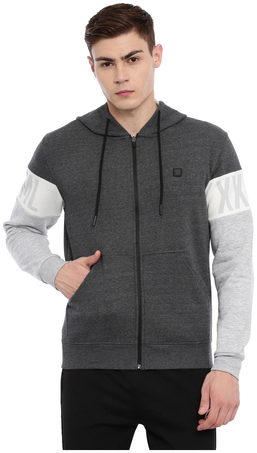 

Proline Men Grey Hooded Hoodie