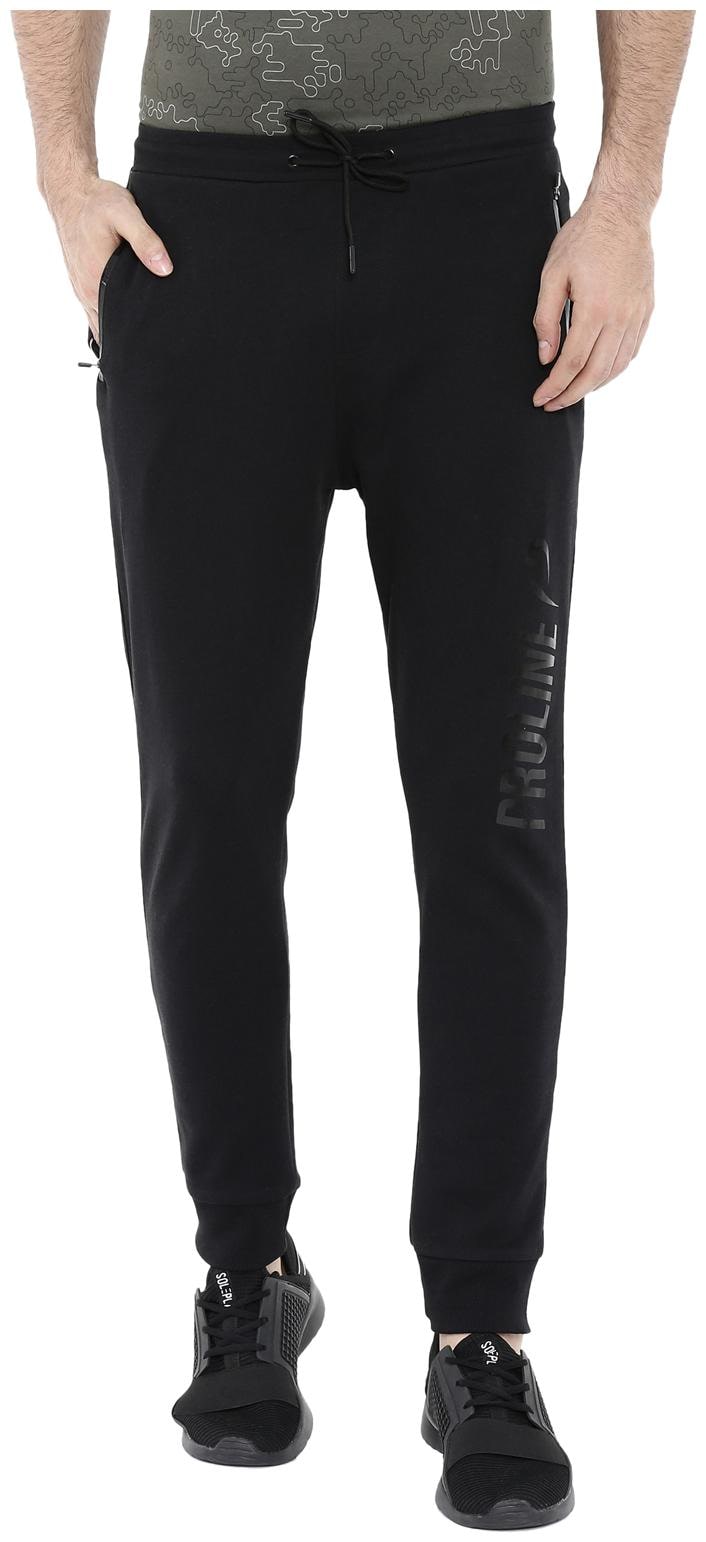 

Proline Men Black Solid Regular fit Track pants