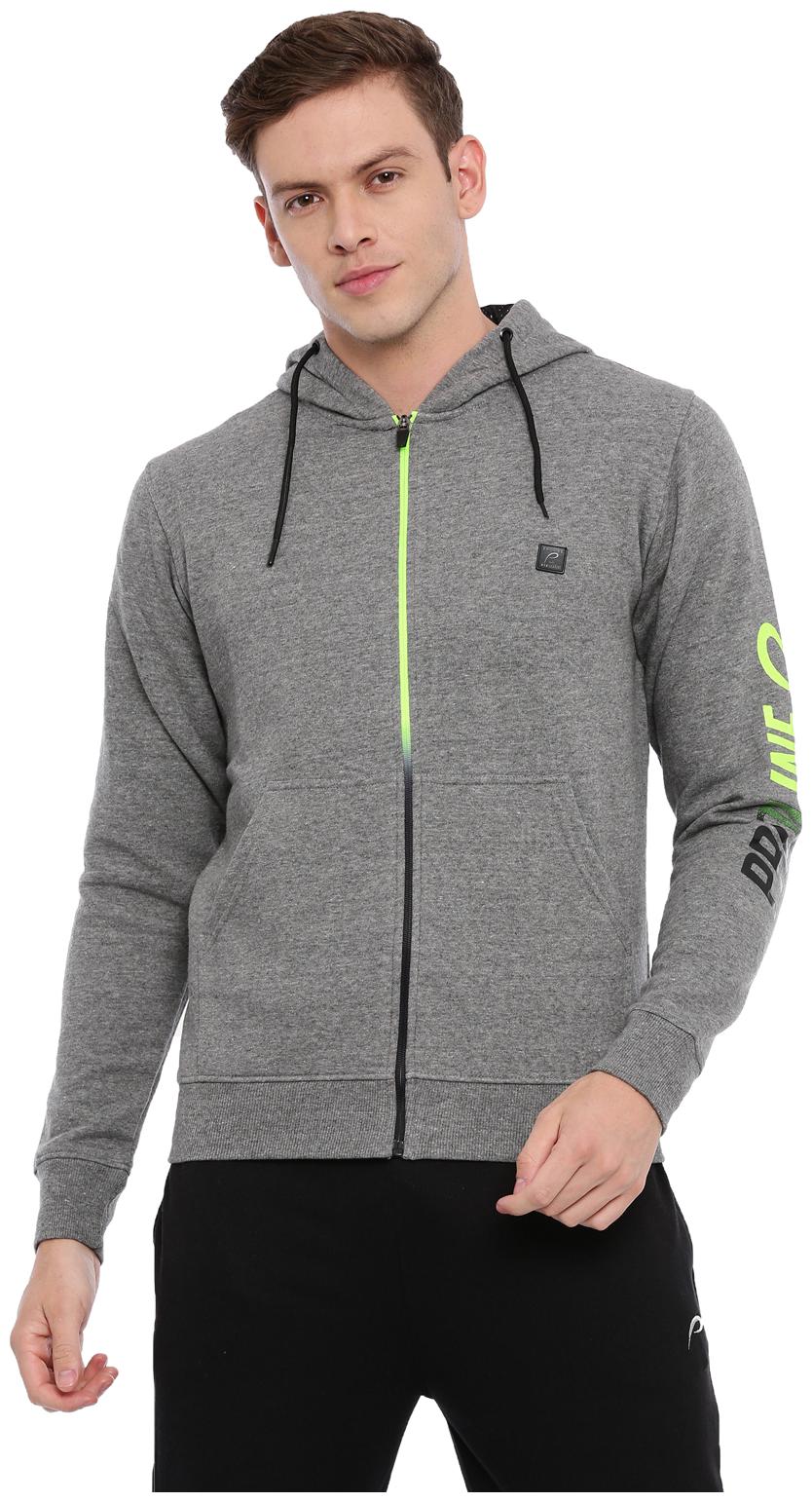 

Proline Men Grey Hooded Hoodie