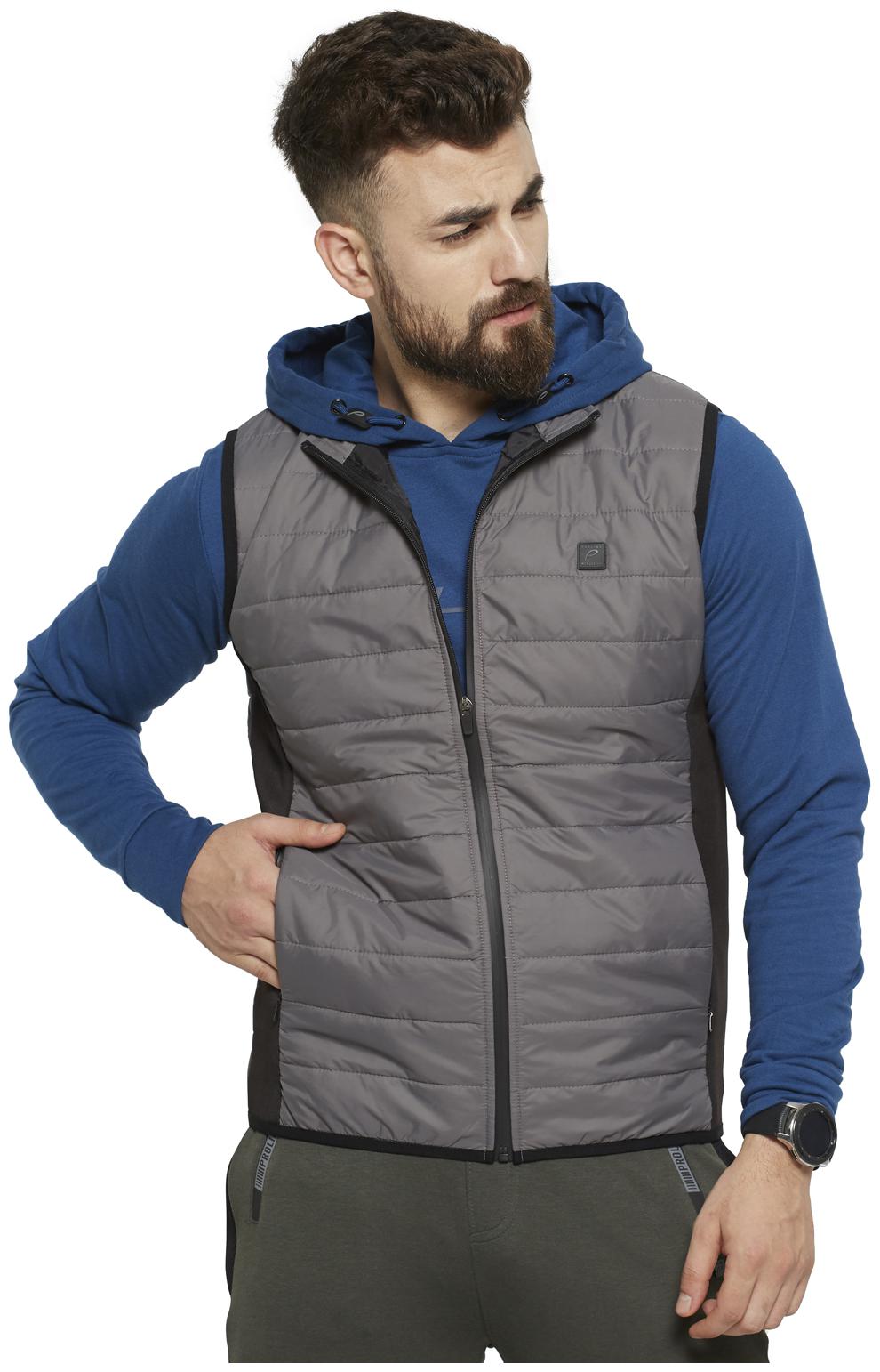 

Proline Men Nylon Bomber Jacket Grey