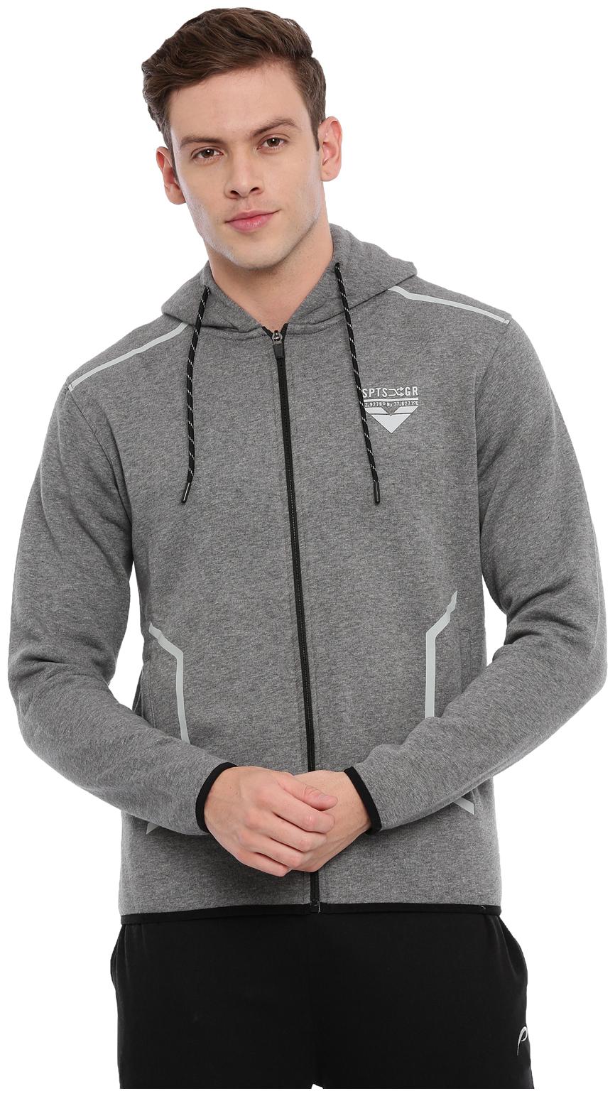 

Proline Men Grey Hooded Hoodie