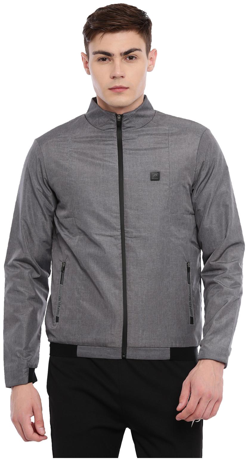 

Proline Men Grey Solid Bomber jacket