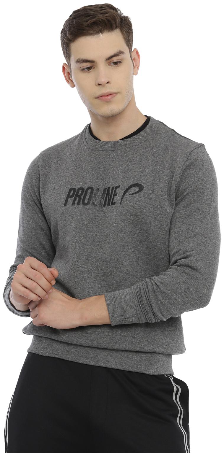 

Proline Men Grey Round neck Sweatshirt