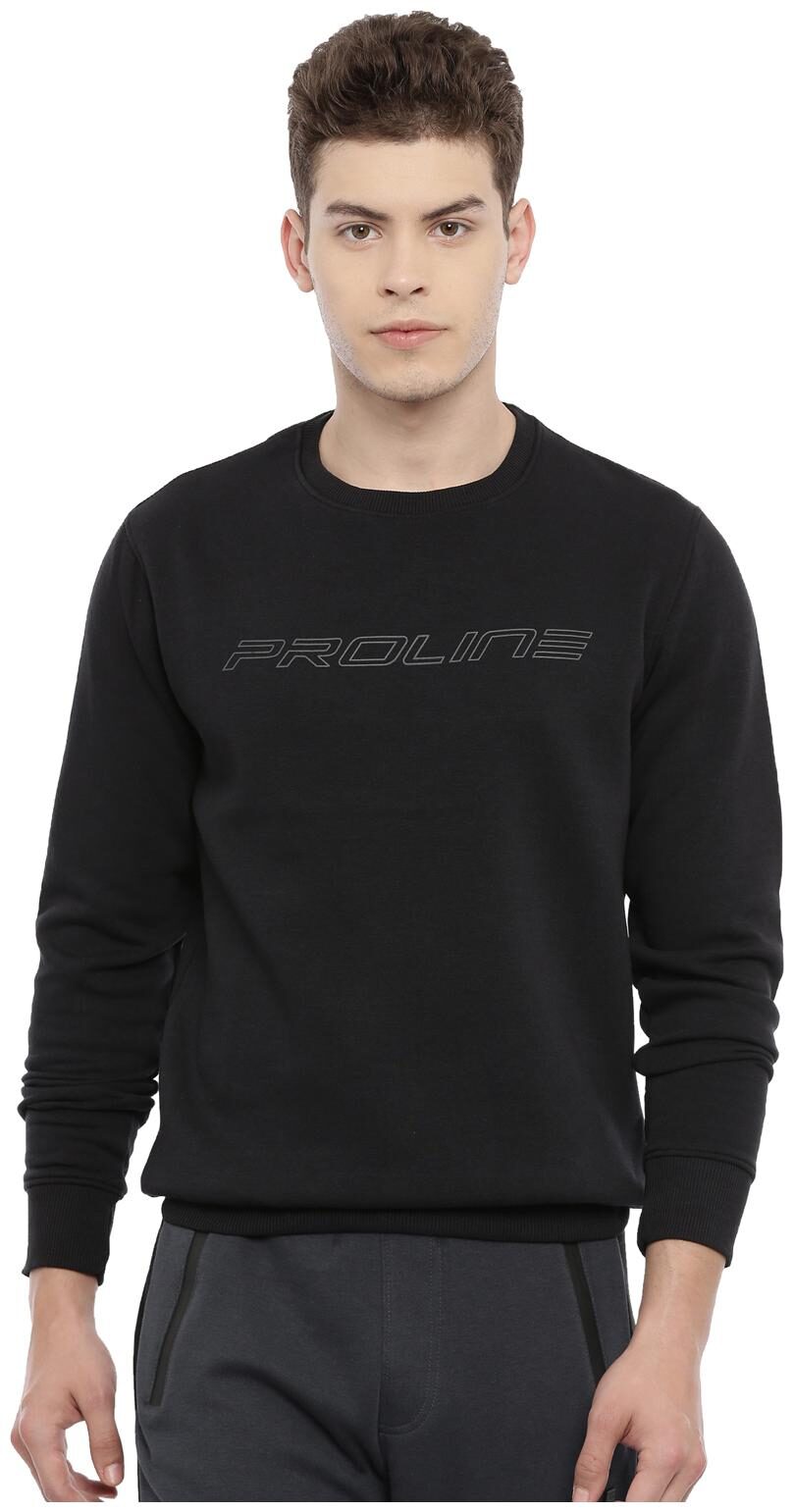 

Proline Men Black Round neck Sweatshirt