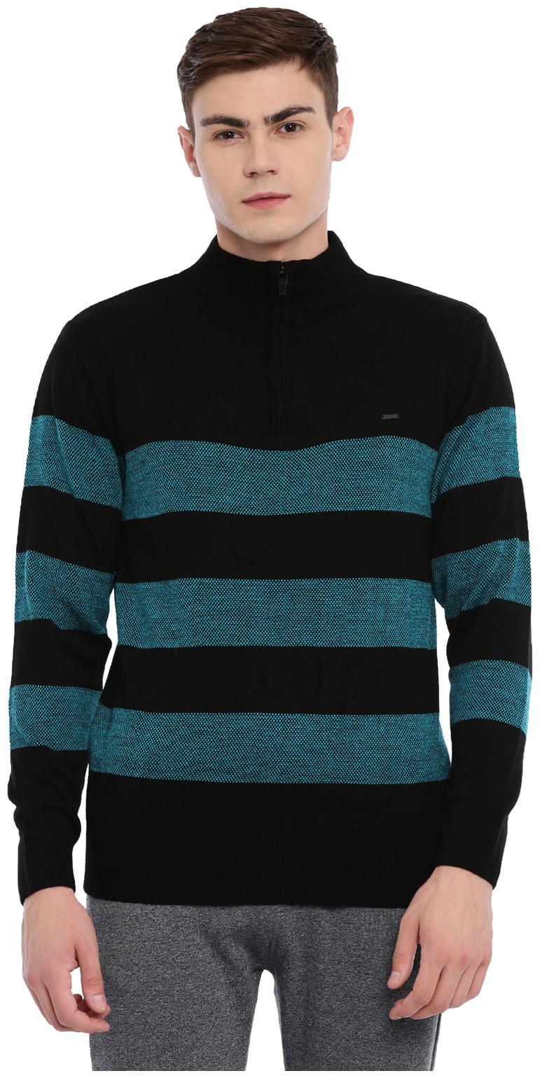 

Proline Men Black Blue High neck Pullover