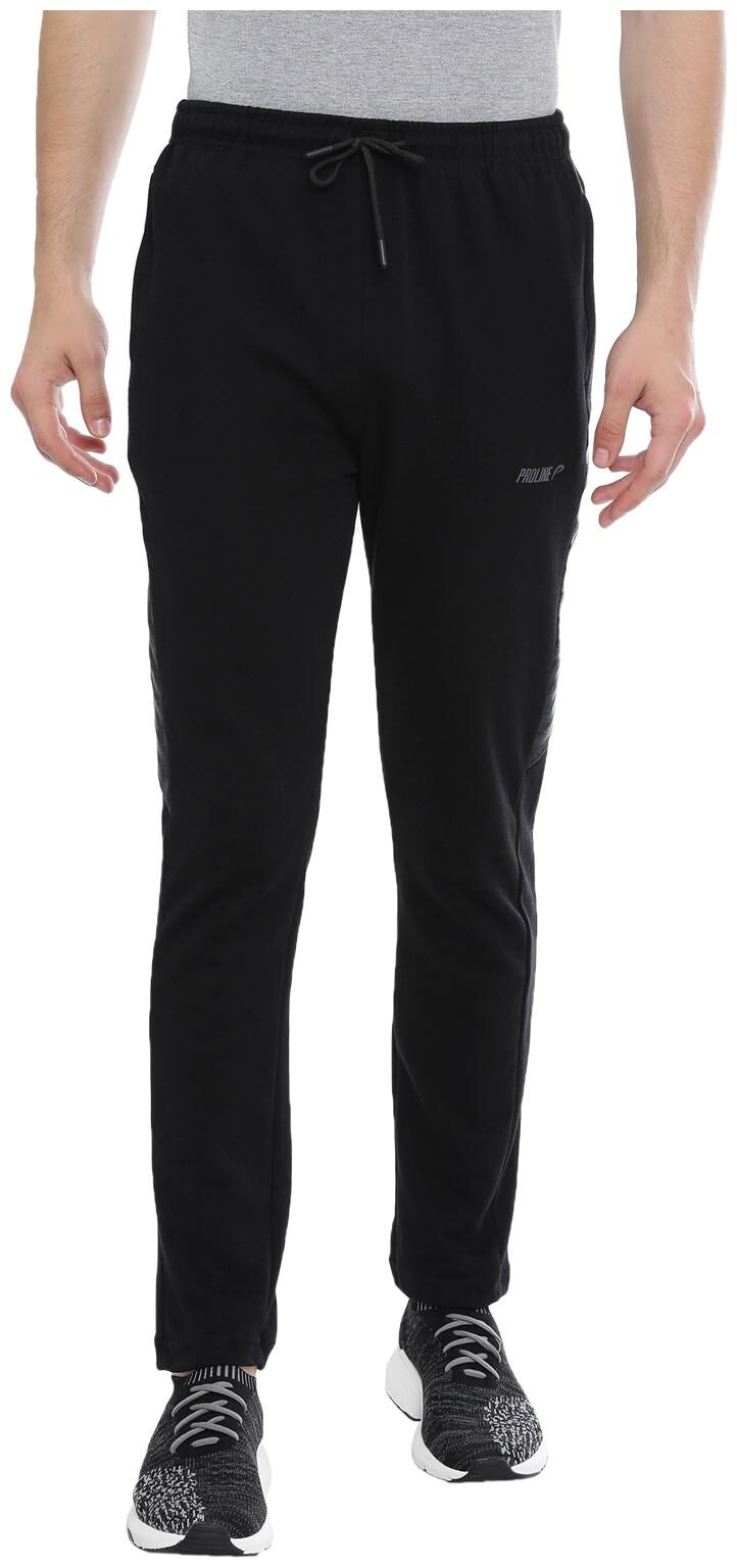 

Proline Men Black Solid Regular fit Track pants