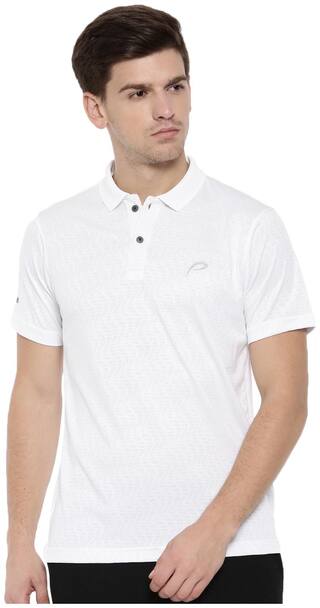 Proline Polyester White T Shirt