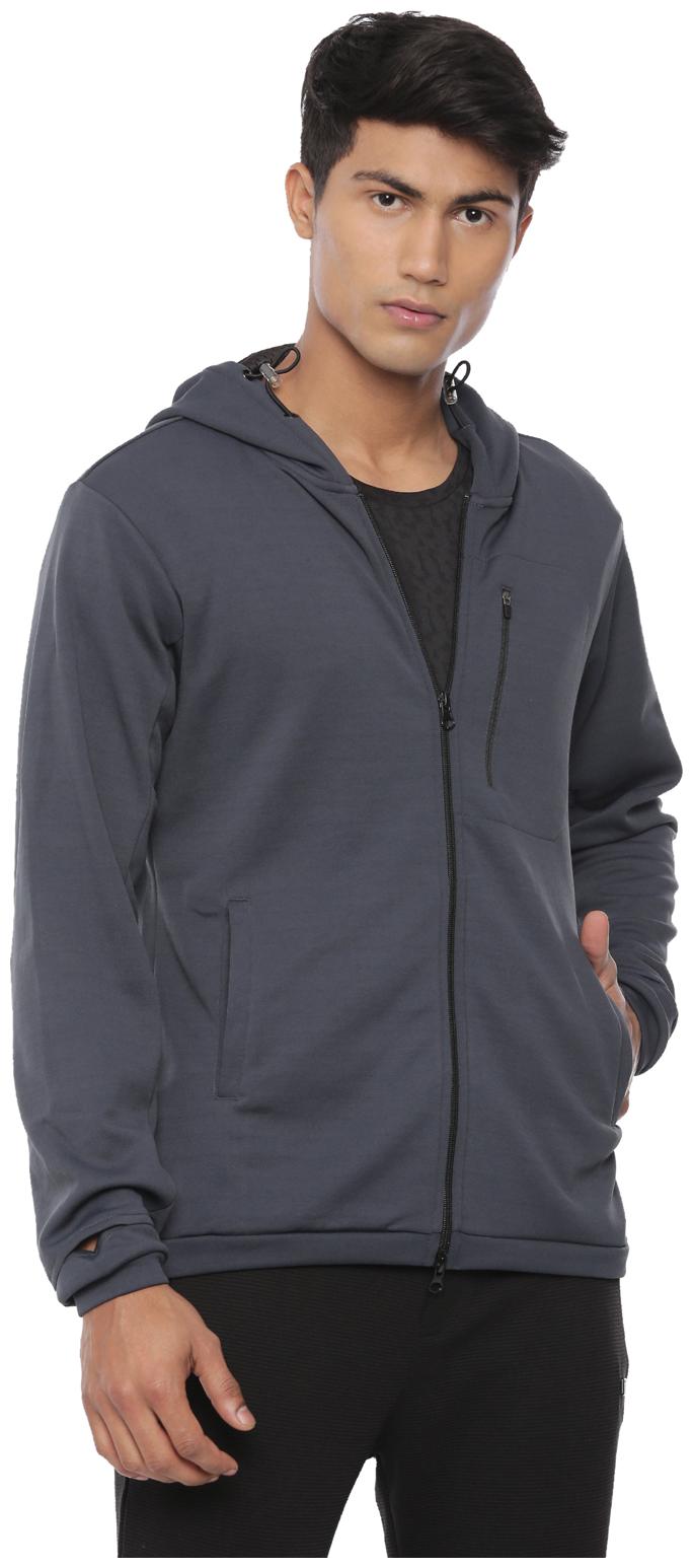 

Proline Men Grey Hooded Hoodie