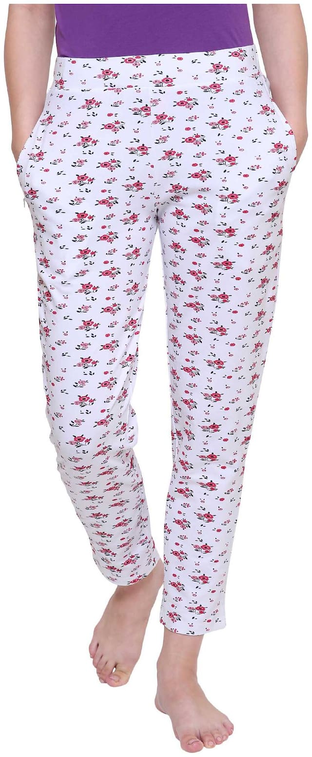 Proteens Women Regular fit Cotton Solid Track pants - White