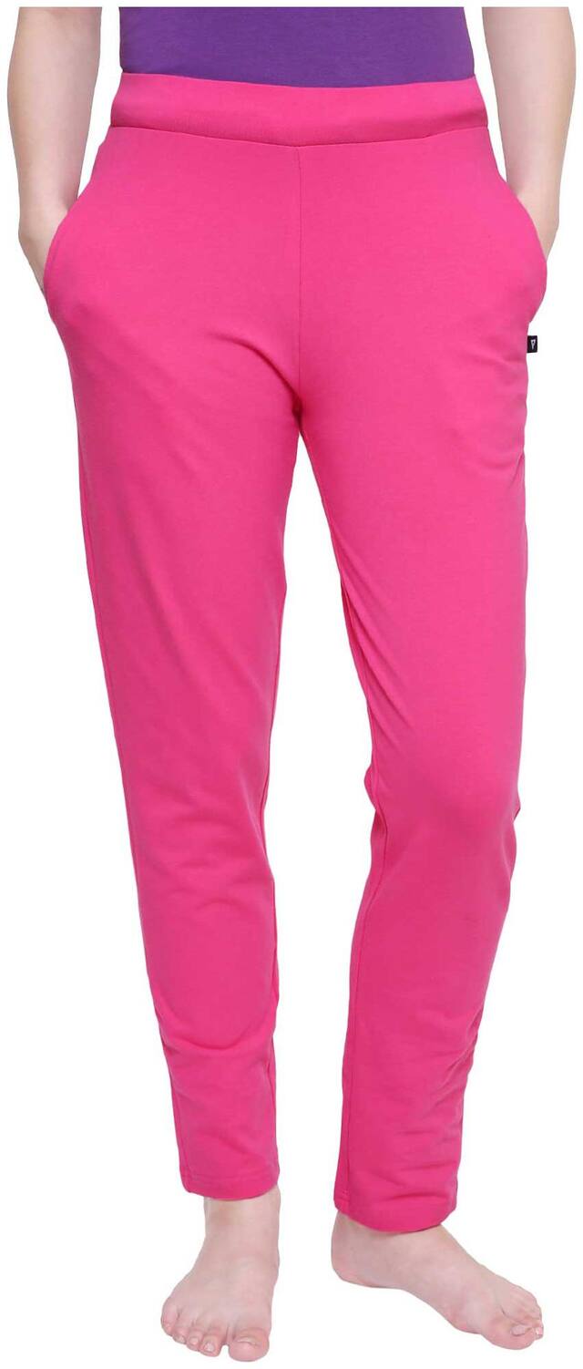 Proteens Women Regular fit Cotton Solid Track pants - Pink