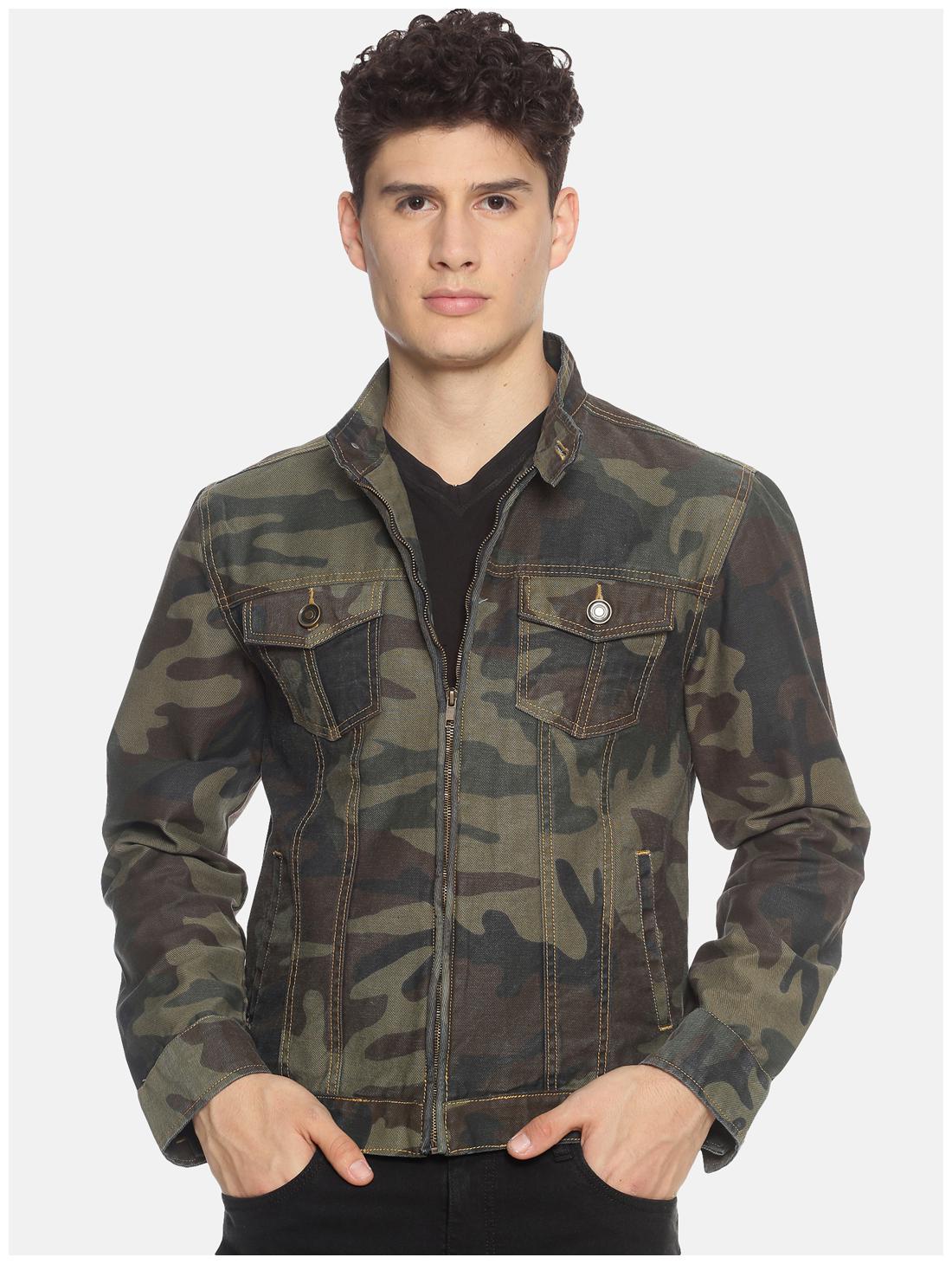 

Prototype Men Multi Camouflage Denim jacket