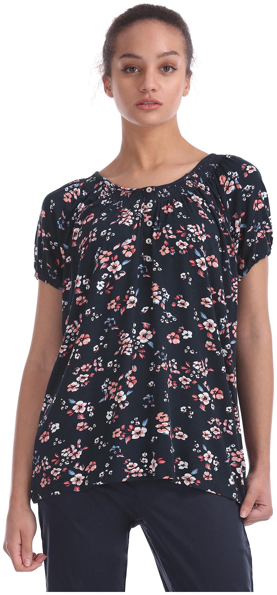 

U S Polo Assn Women Printed Fusion top - Blue