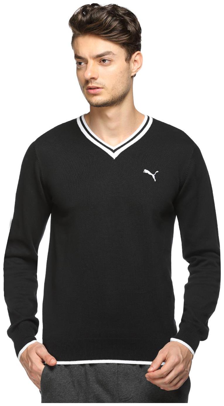 

Puma Black Mens Solid L S Sweater