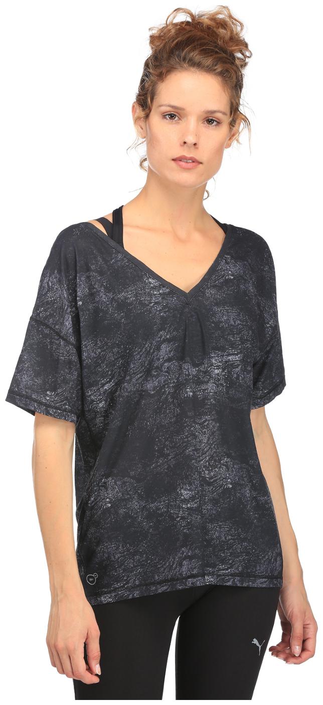 

Puma Women Printed Sports T-Shirt - Black