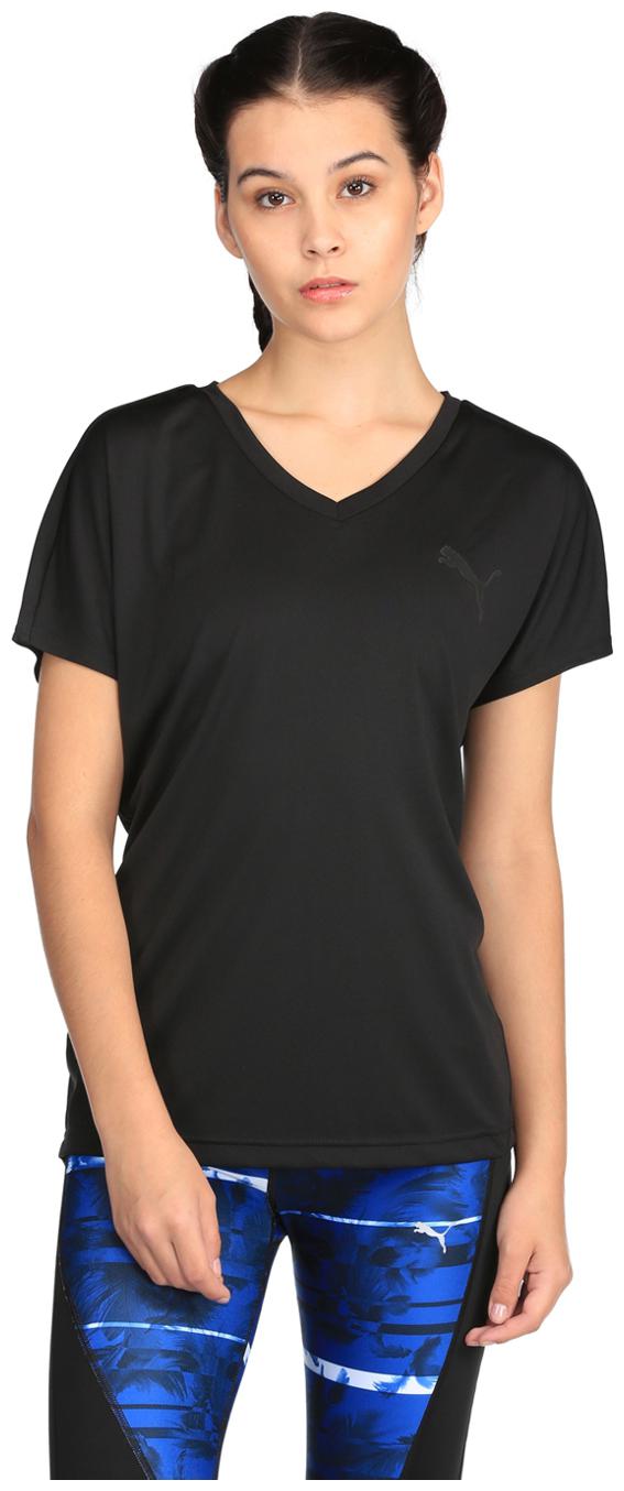

Puma Women Solid Sports T-Shirt - Black