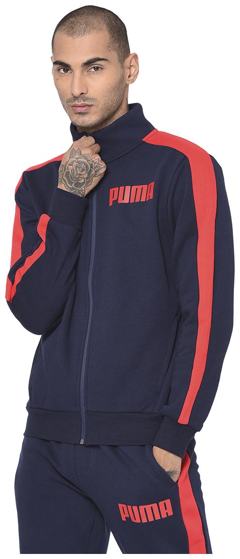 

Puma Cotton blend Men Blue Quilted Jacket