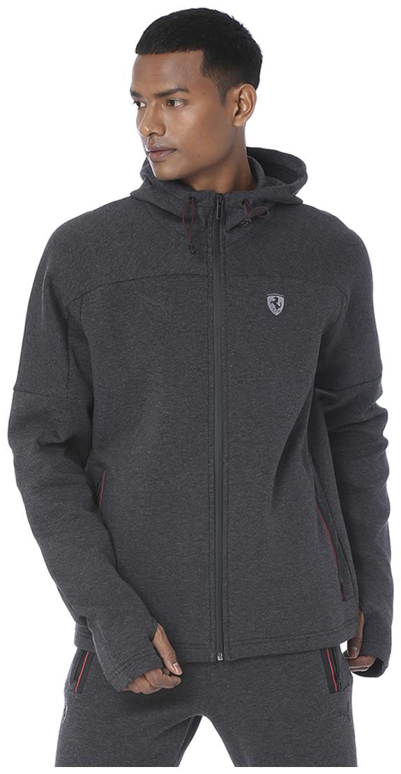 

Puma Men Grey Solid Quilted jacket