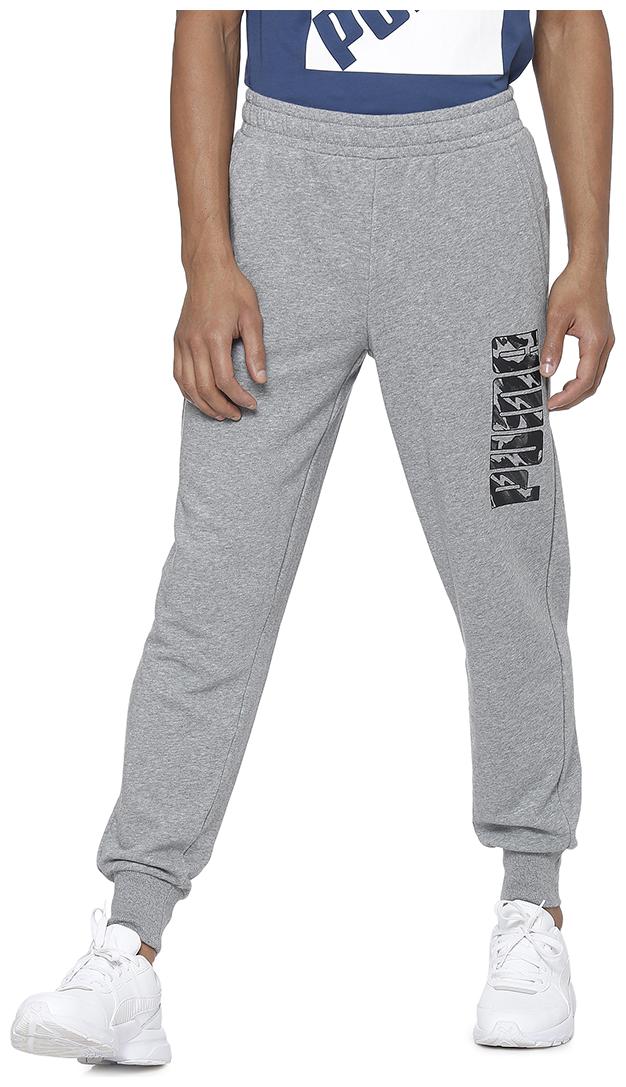 

Puma Cotton Printed Joggers For Men Grey Color