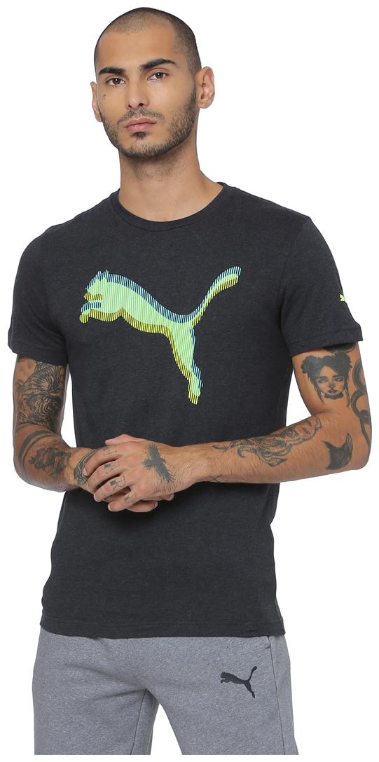 

Puma Men Grey Regular fit Cotton Blend Round neck T-Shirt - Pack Of 1