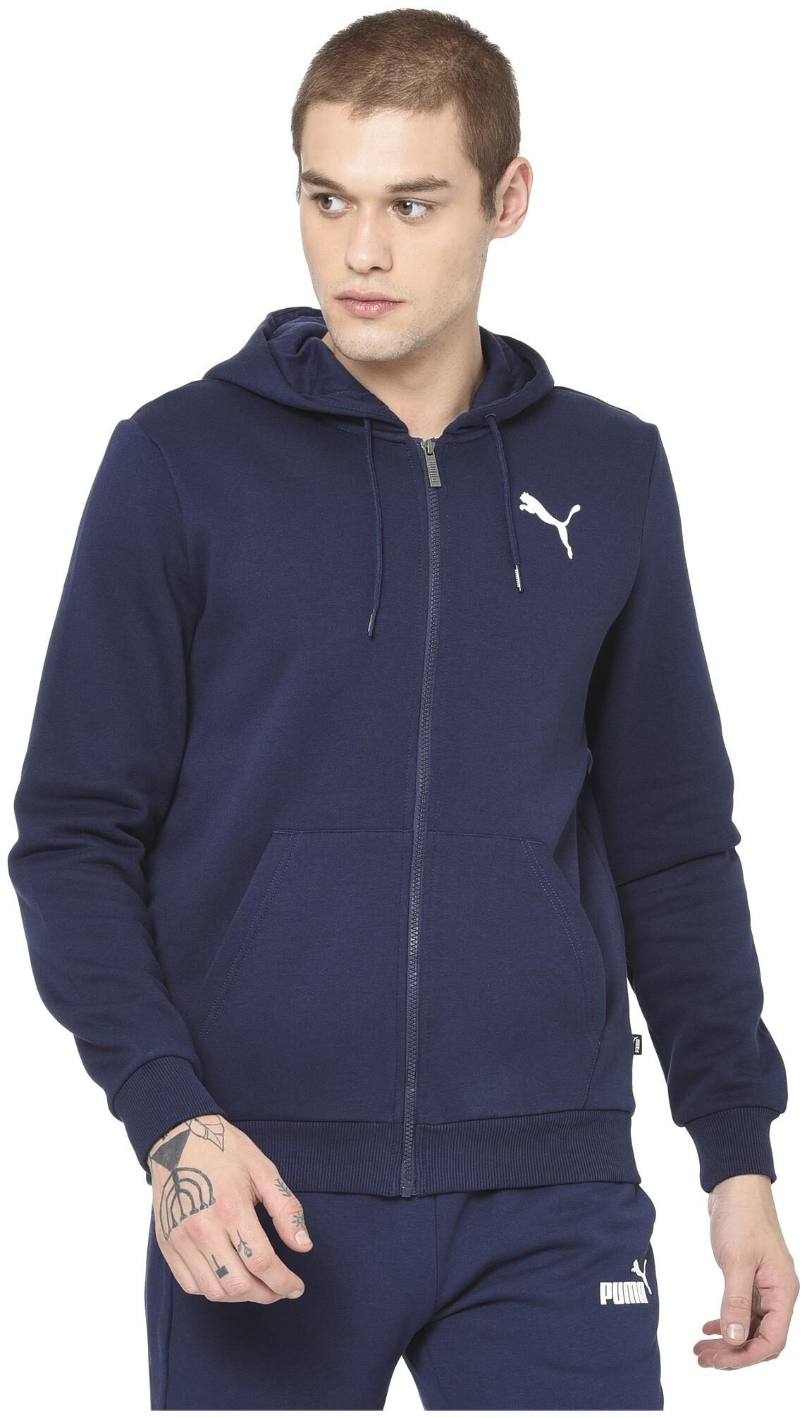 

Puma Men Blue Solid Quilted jacket