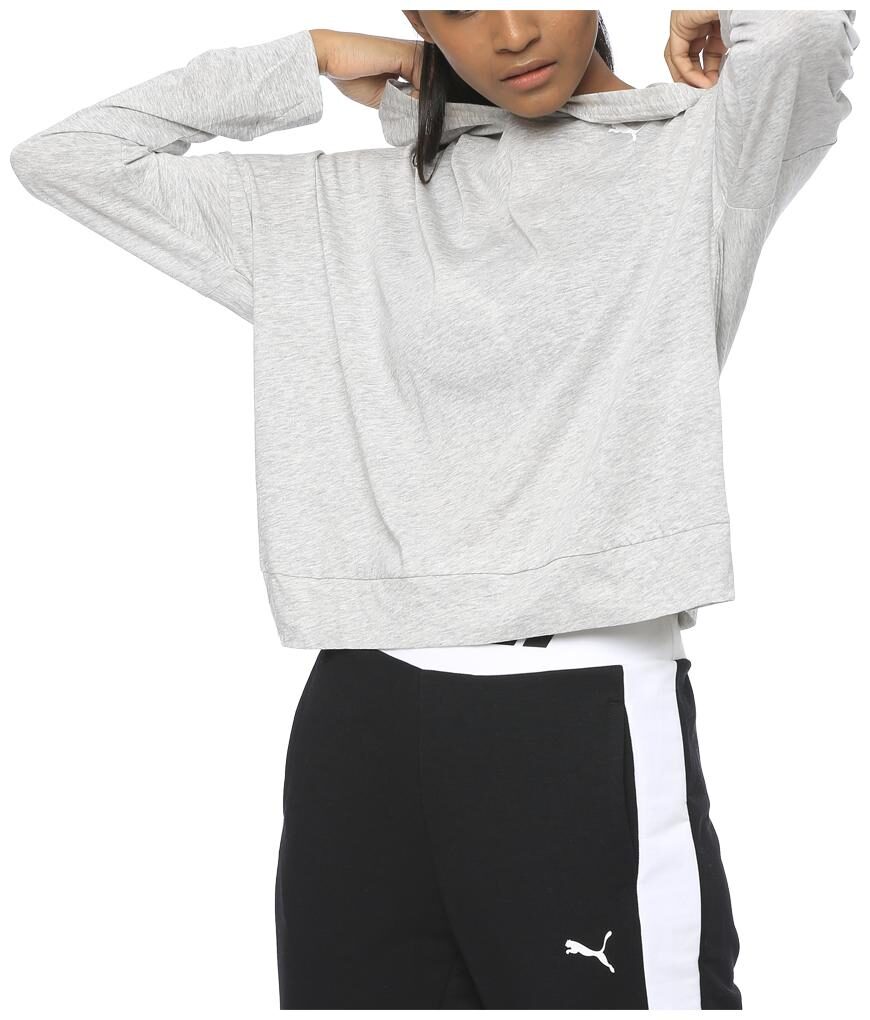 

Puma Women Grey Regular fit Round neck Cotton T shirt