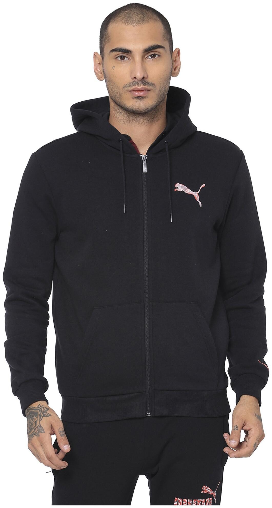 

Puma Men Black Solid Quilted jacket