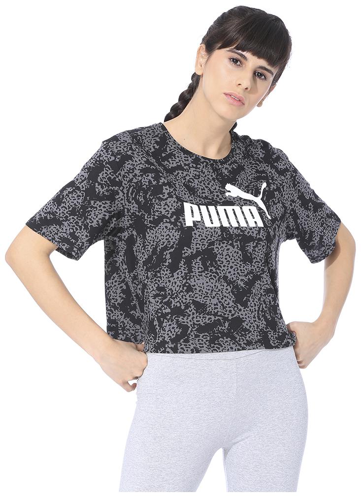 

Puma Women Printed Regular top - Black