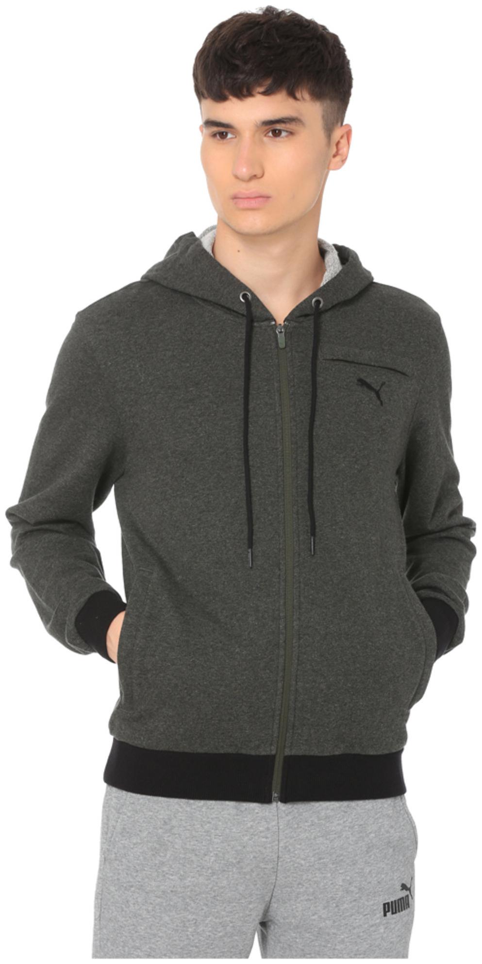 

Puma Men Grey Solid Quilted jacket