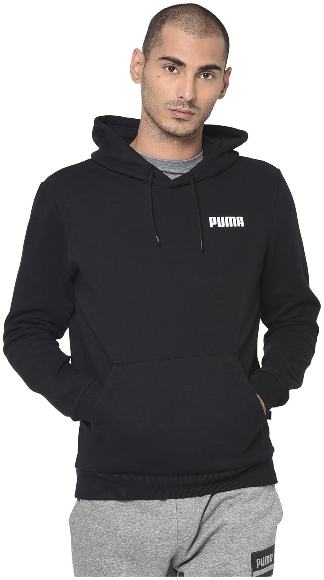 

Puma Men Black Hooded Sweatshirt