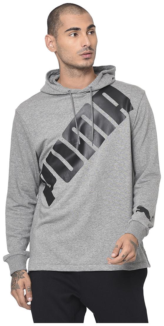 

Puma Cotton Blend Men Grey Pullover