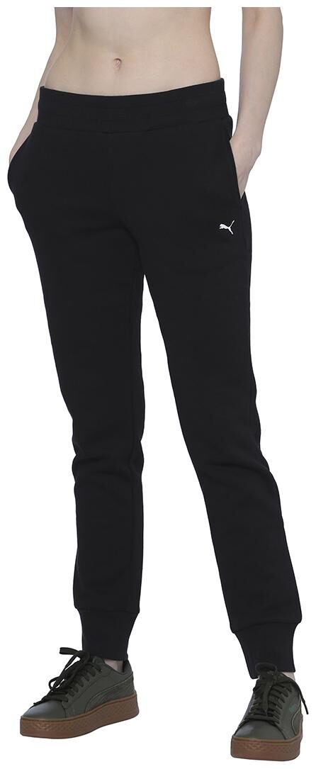 

Puma Cotton Blend Black Solid Joggers For Women