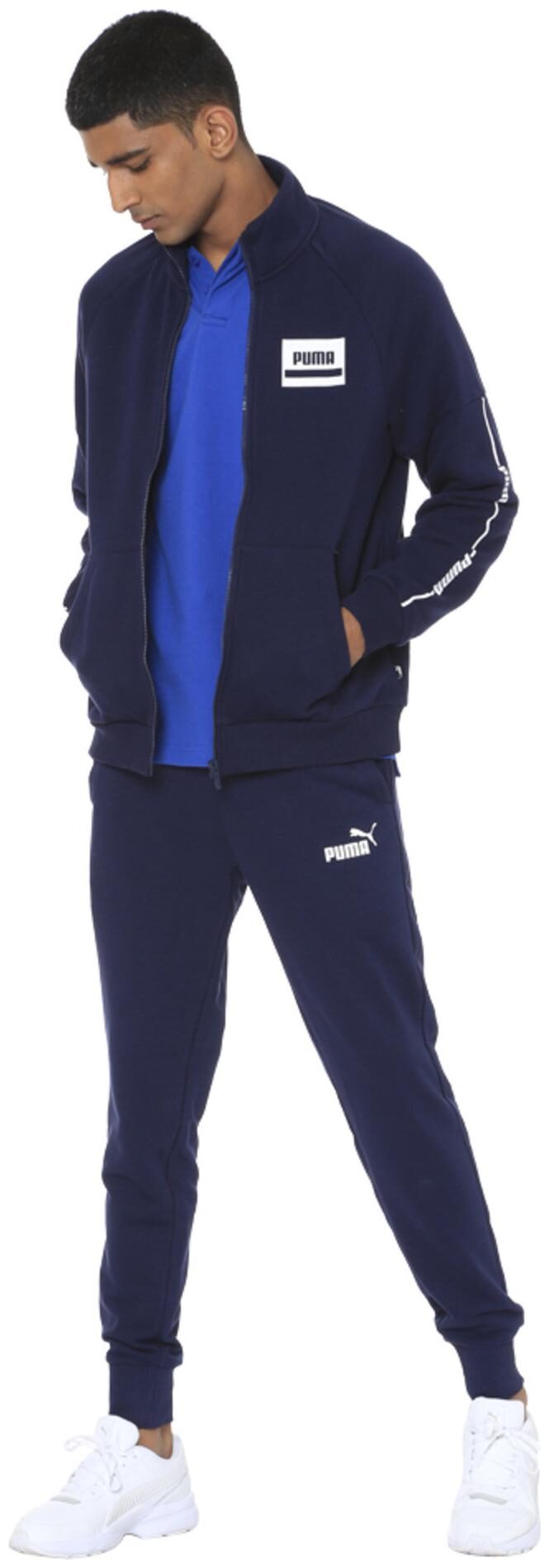 

Puma Men Blue Solid Quilted jacket