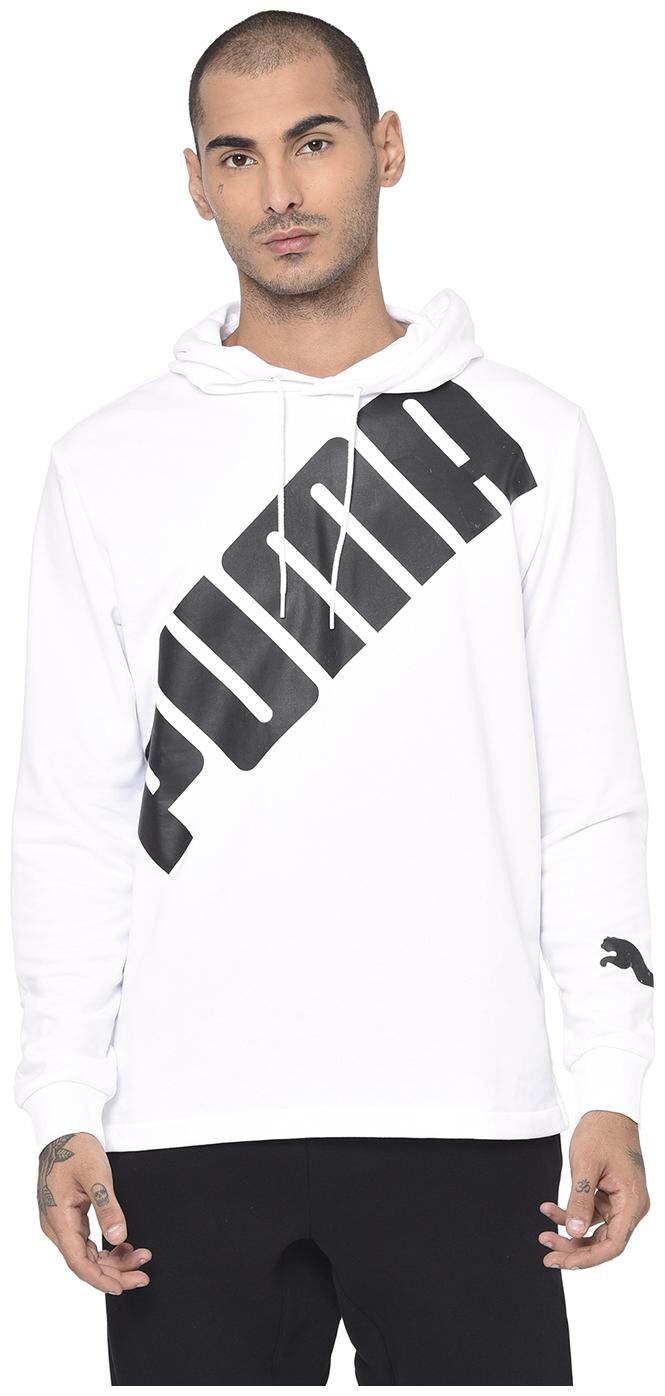 

Puma Cotton Blend Men White Pullover