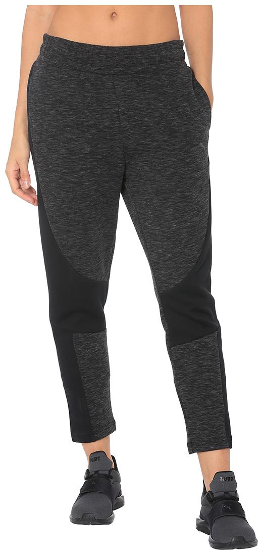

Puma Cotton Blend Black Solid Track Pants For Women