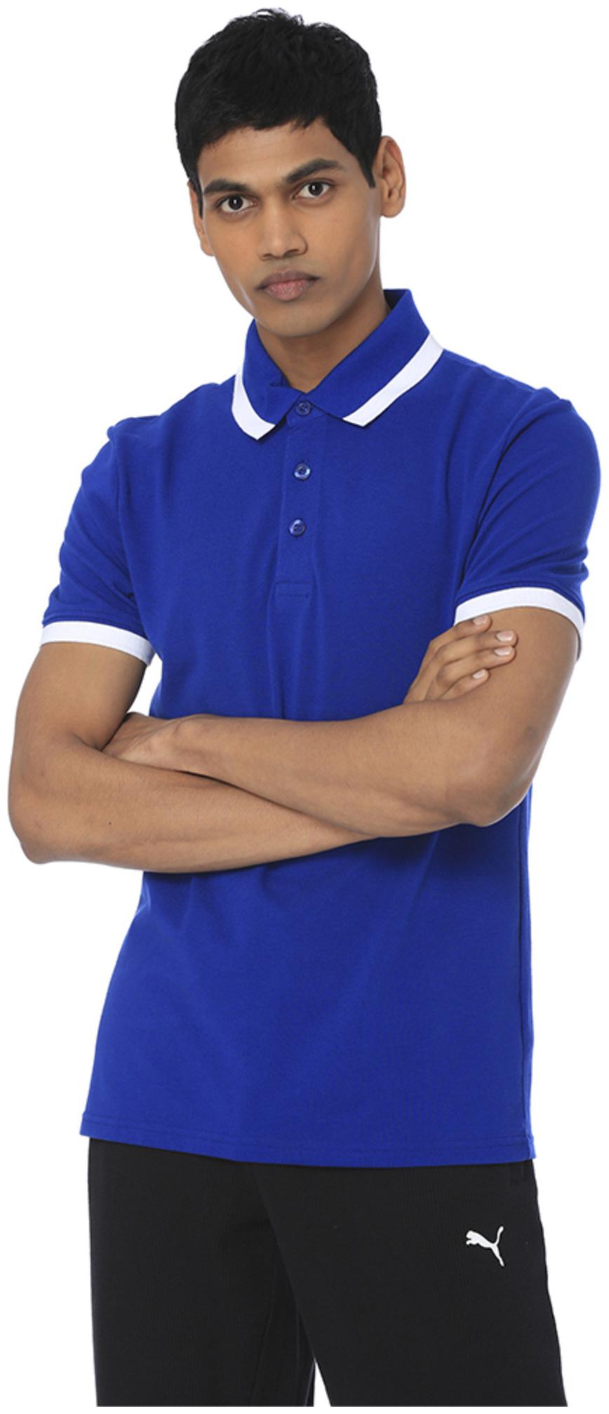 

Puma Men Blue Regular fit Cotton Polo collar T-Shirt - Pack Of 1