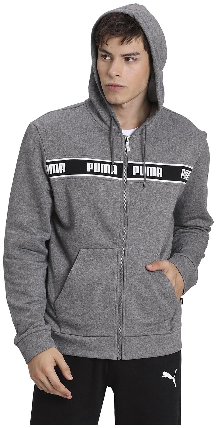 

Puma Men Grey Printed Quilted jacket