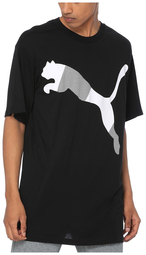 

Puma Women Black Regular fit Round neck Cotton T shirt