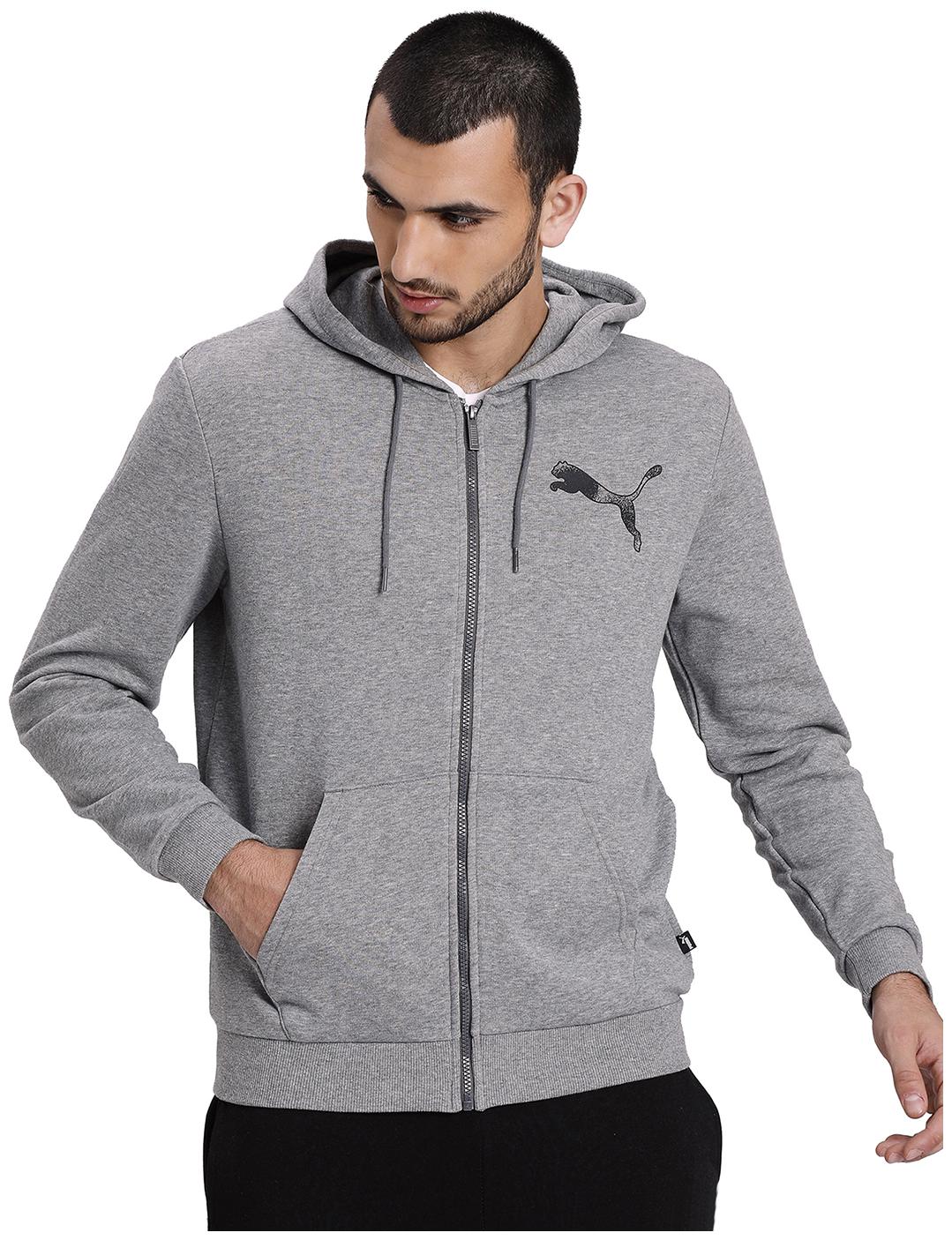 

Puma Men Grey Solid Quilted jacket