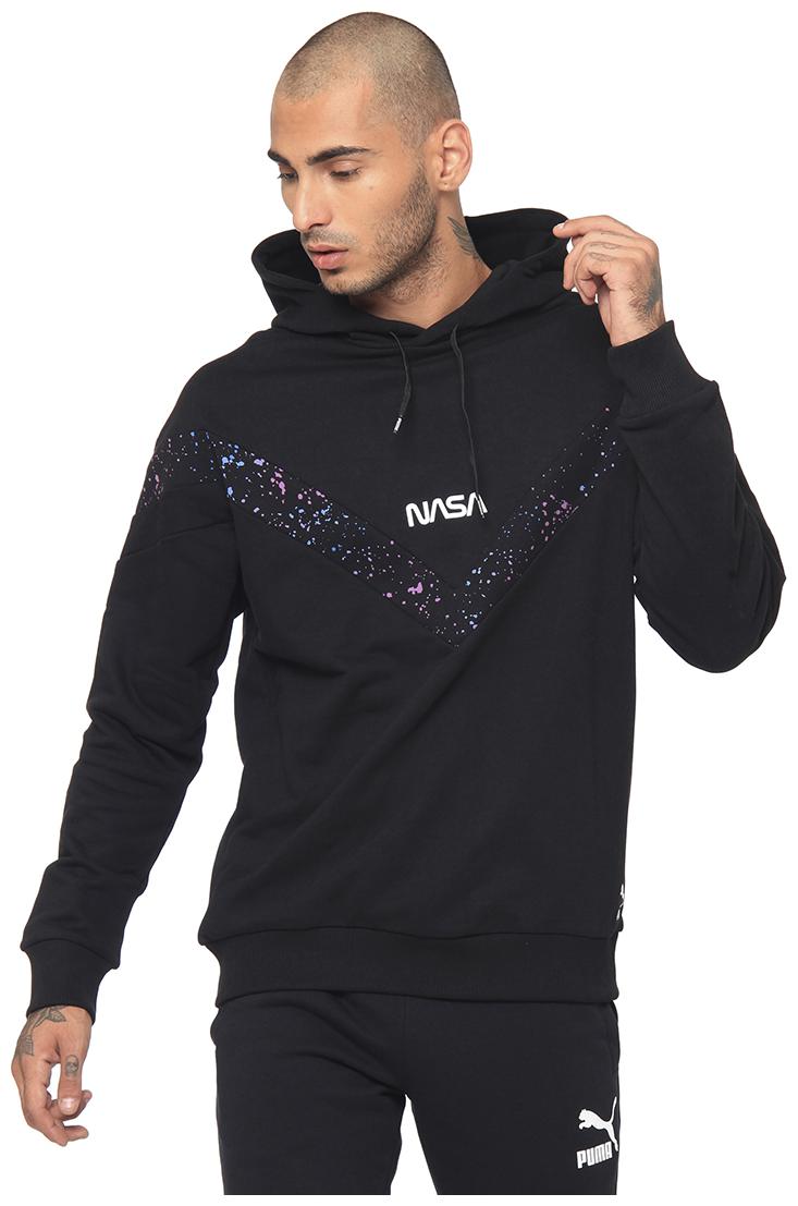

Puma Men Black Printed Quilted jacket