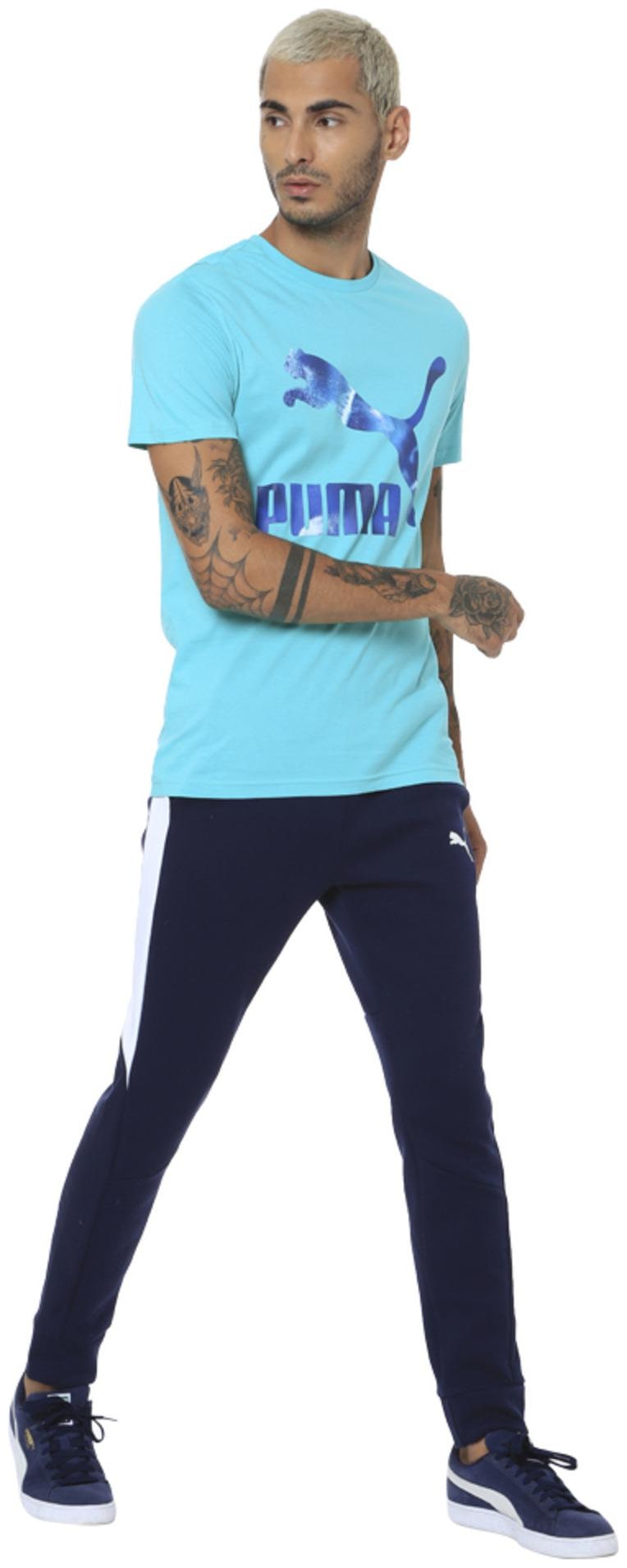 

Puma Men Blue Regular fit Cotton Round neck T-Shirt - Pack Of 1